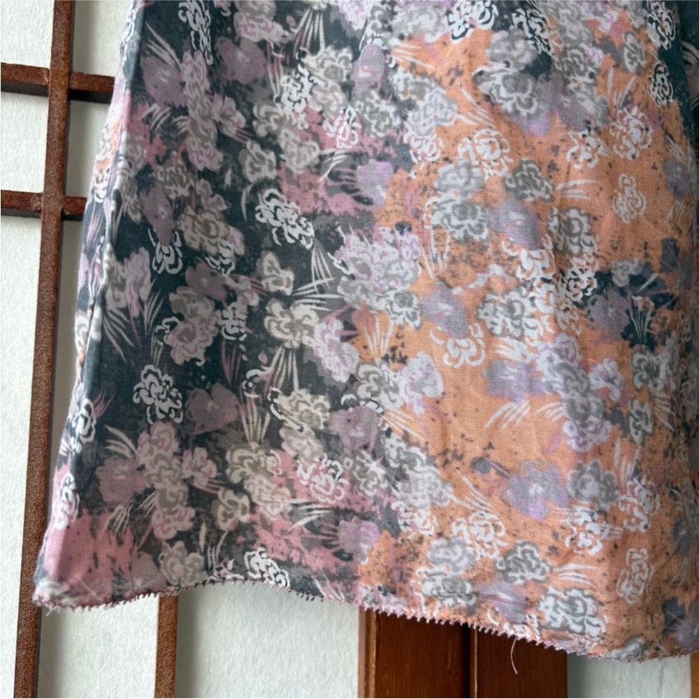 Banana Republic Matte Silk Floral Sleeveless Top with Bow- Fringe Details - Picture 2 of 8